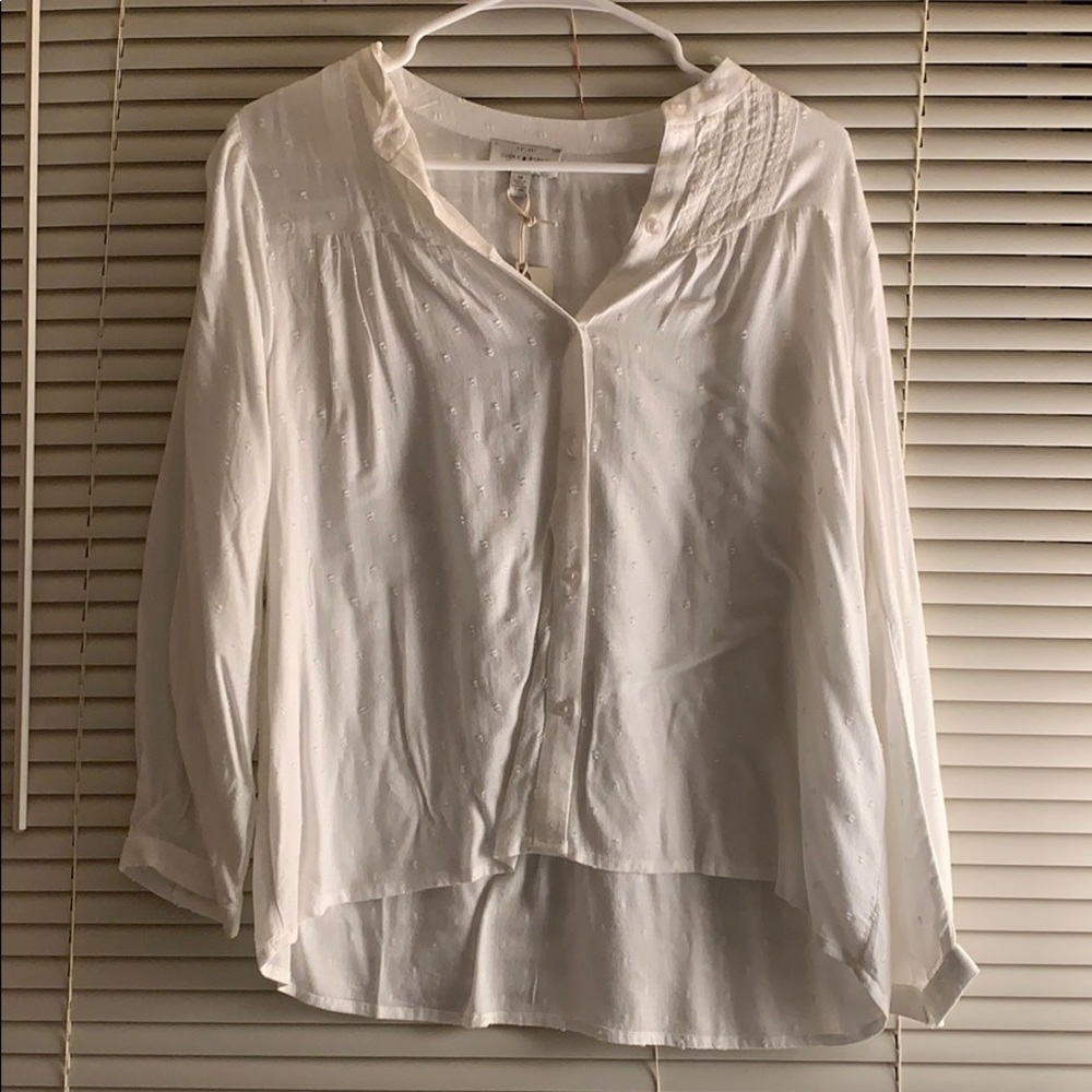 Lucky Brand White Tunic with embroidery